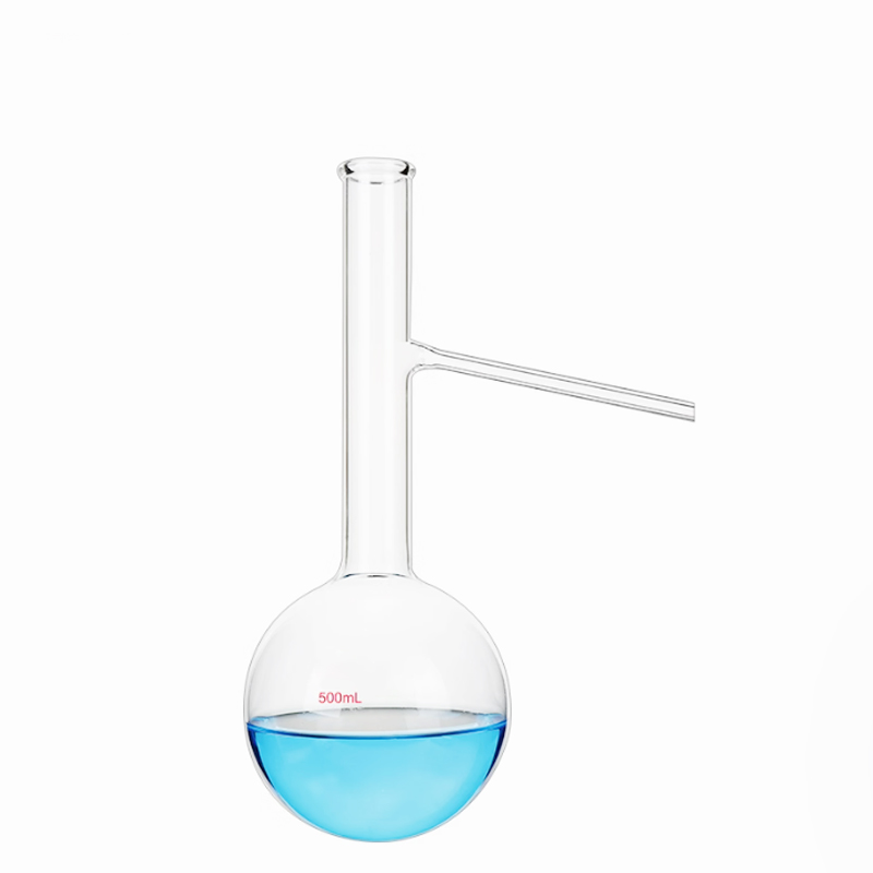     131 Distilling flask with side tube