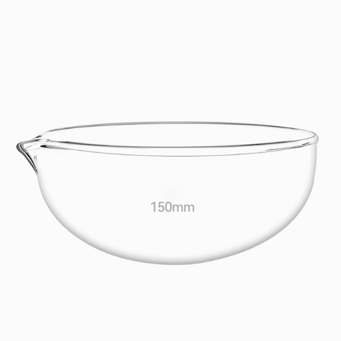    172 Evaporating dish round bottom with spout