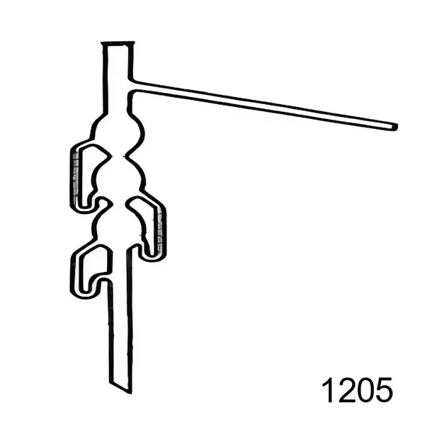    205 Distilling tube with three bulbs