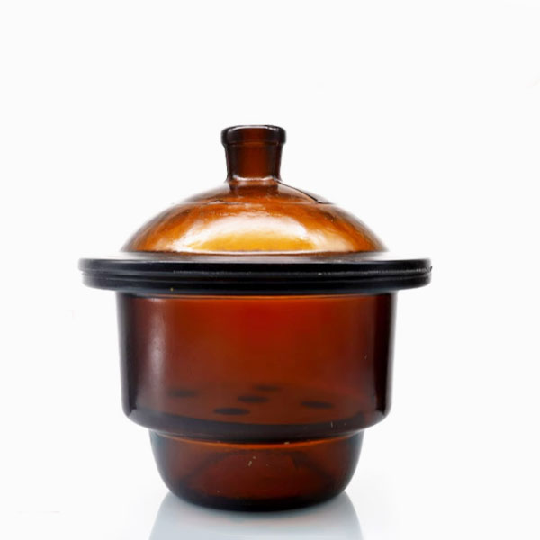     352 Brown desiccator with porcelain plate