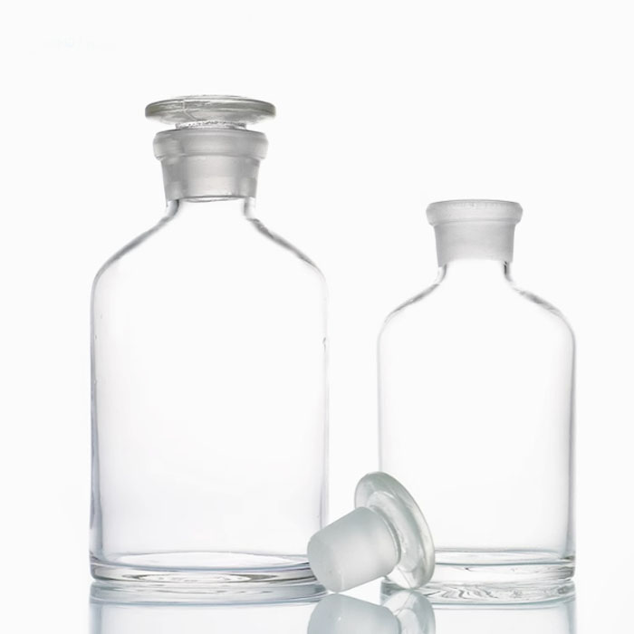     401 Clear narrow mouth reagent bottle with groud-in glass stopper