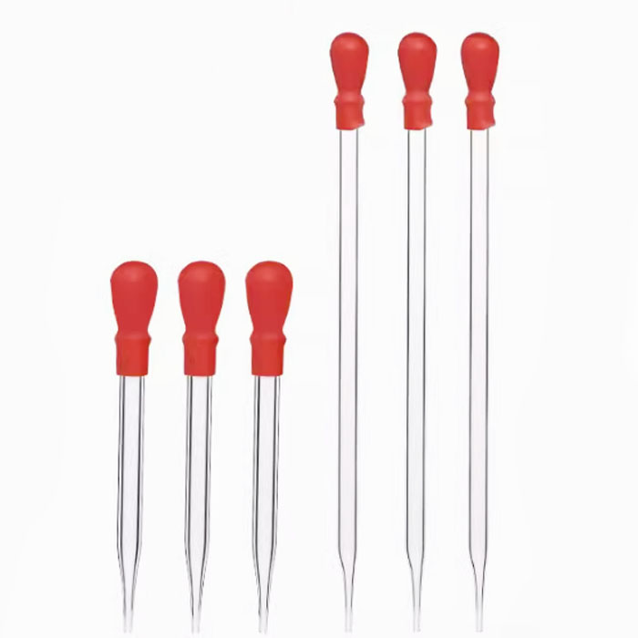     456 Straight tip dropping pipette with latex rubber nipple