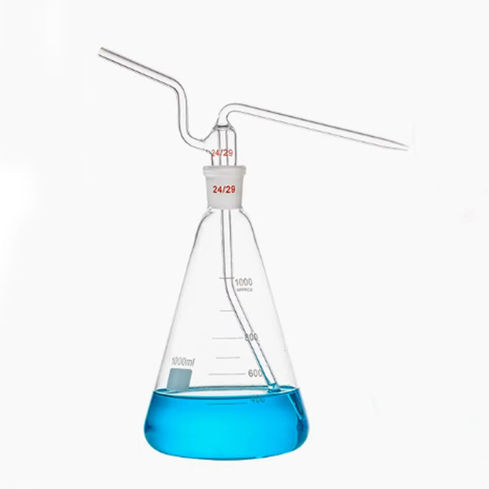     482 Conical form washing bottle with ground – in glass stopper