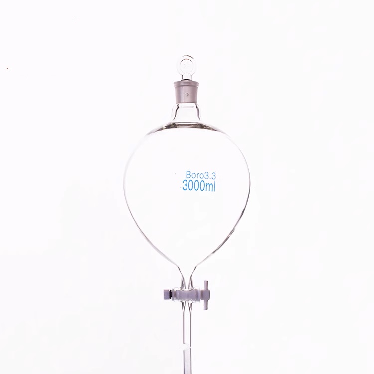    541 Thick separatory funnel with ground-in glass stopper and stopcock
