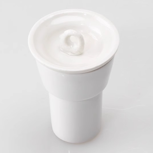 Two-lid porcelain crucible