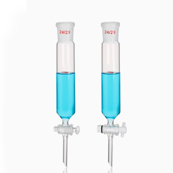     545 Cylindrical shape separatory funnel with ground-in glass stopper and stopcock