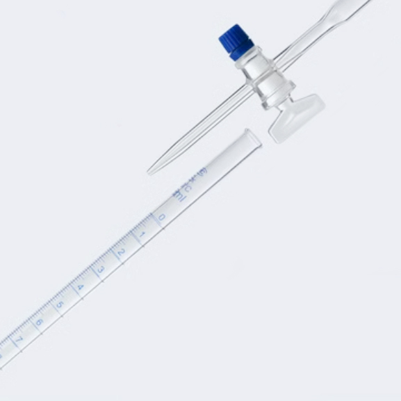     645B Class B glass burette with blue line  with glass stopcock