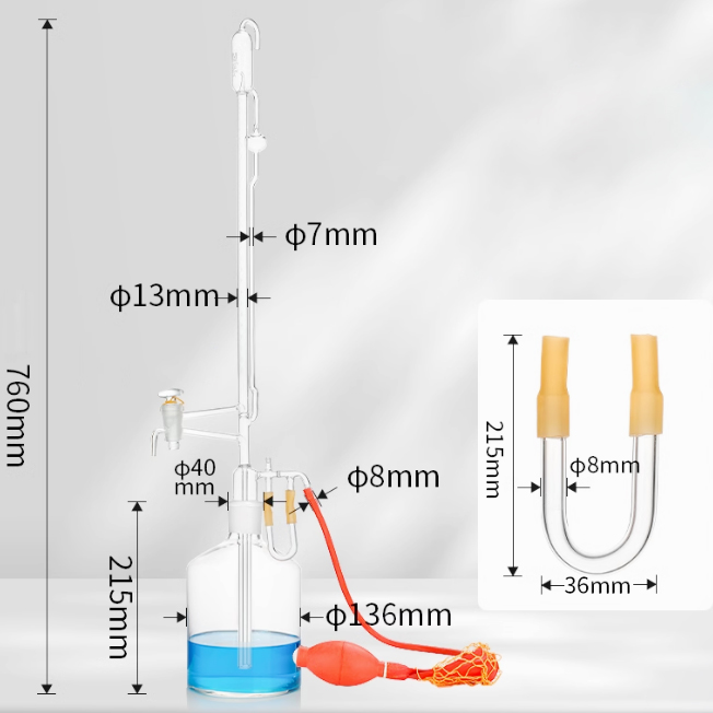     656 Automatic burette with u-shape drying tube