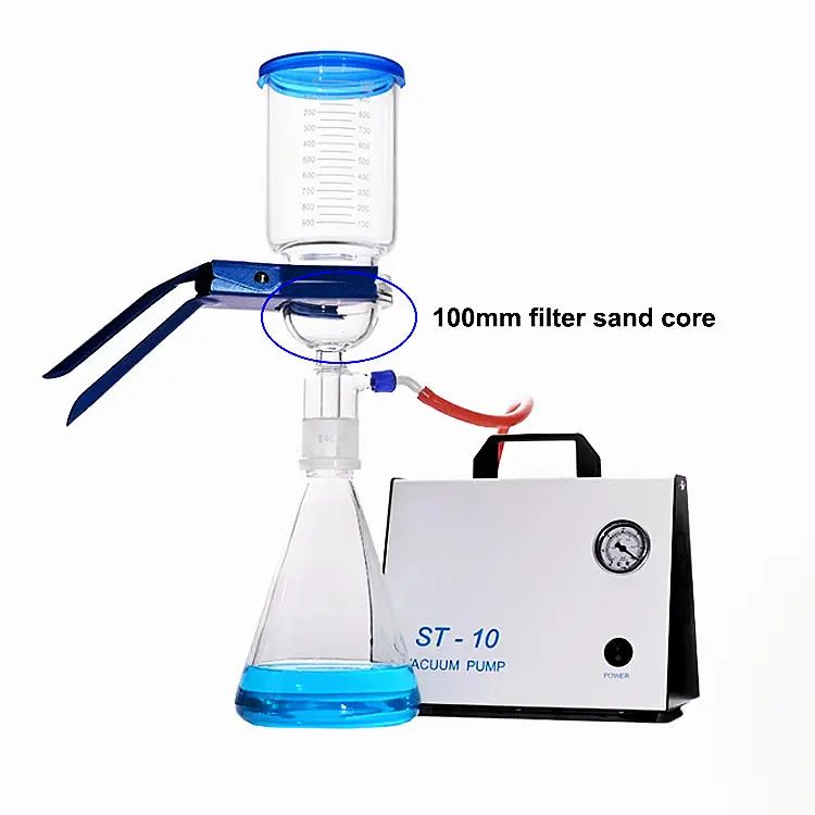     908 Filtration apparatus with aluminum clamp or stainless steel clamp and fritted disc