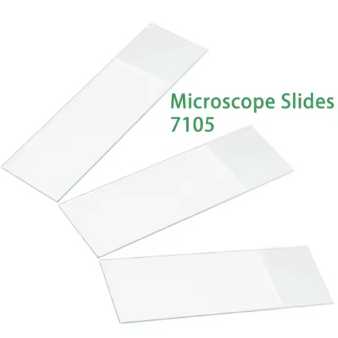 NO.7105 Frosted one end on one side microscope slide with ground edges
