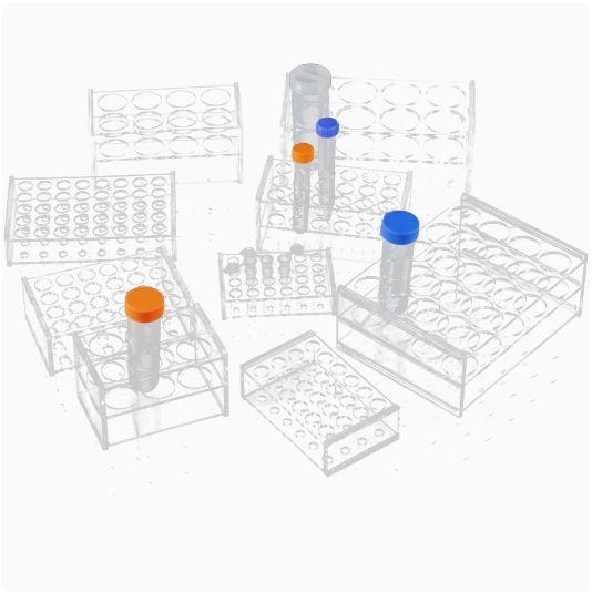 Acrylic centrifuge tube rack